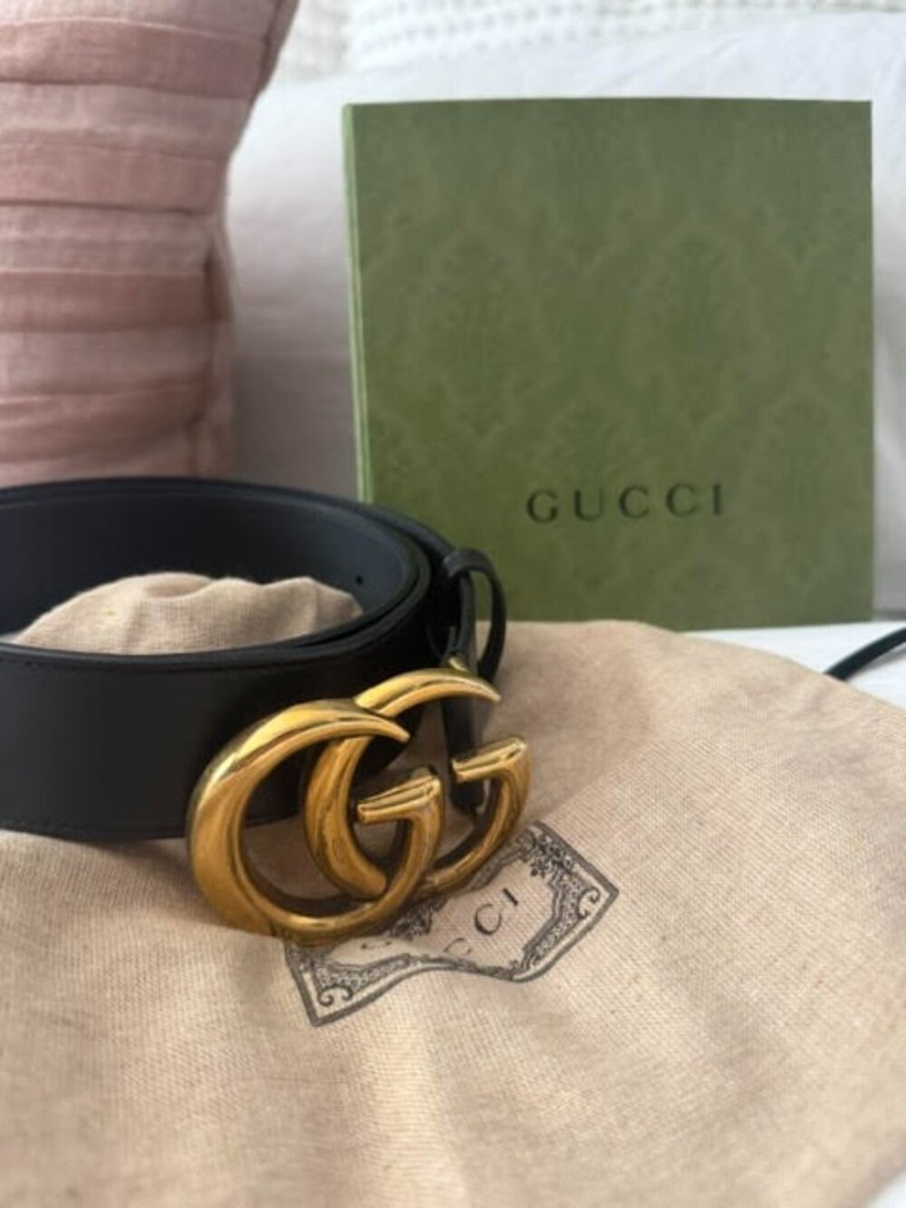 AUTHENTIC Gucci Belt - GG Marmont wide belt